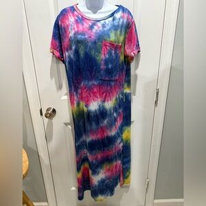 IVIN IVIN Trendy Tie-Dyed Shirt Dress – Make a Bold Statement!